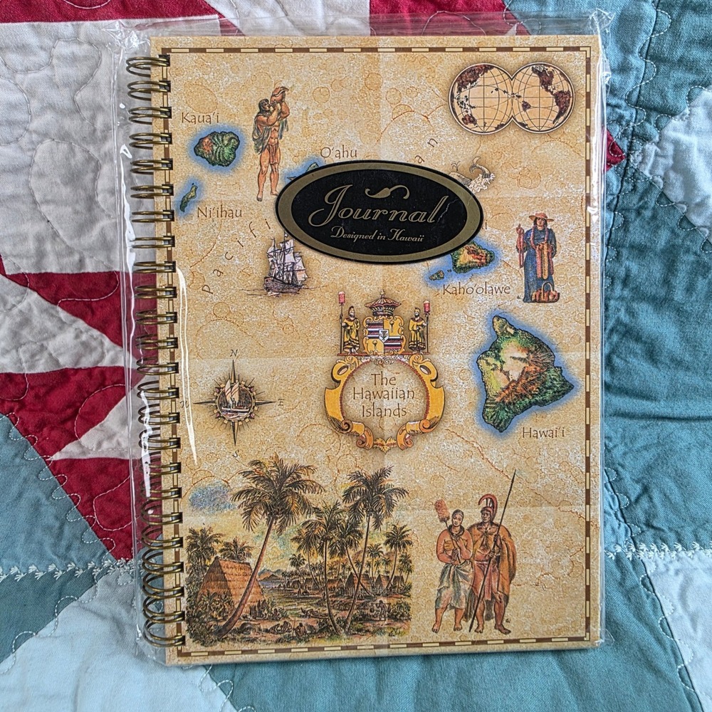 Island Heritage The Hawaiian Islands Sandwich Isles Map Spiral Journal 2001